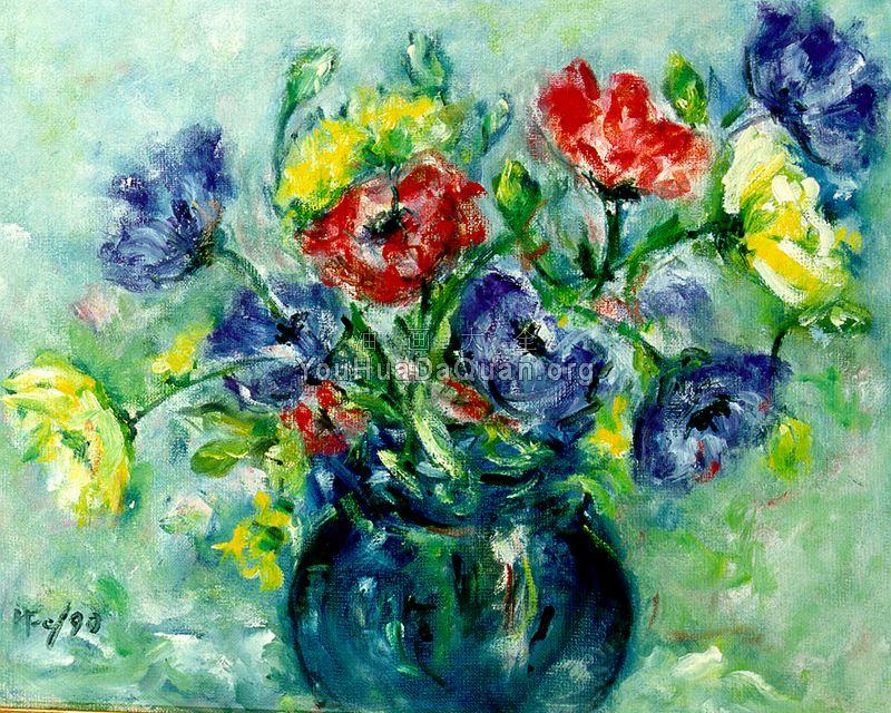 Jarron Con Anemonas - 马里·Fe·罗梅罗·坎波